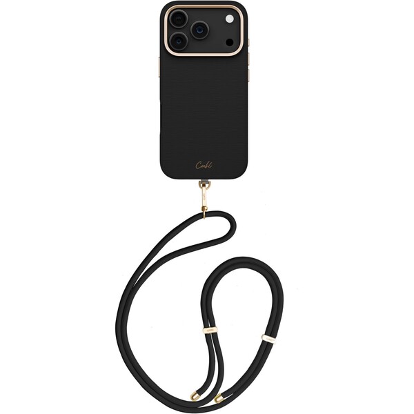 UNIQ Coehl Mirelle MagSafe kryt s poutkem iPhone 17 Pro Ebony