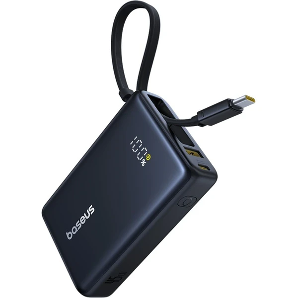 Baseus PicoGo powerbanka 10000mAh 45W s digitálním displejem a kabelem USB-C černá - Powerbanky - Obrázek 95AE000N01