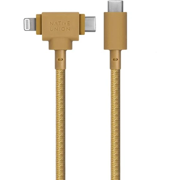 Native Union Belt Universal Cable (USB-C – Lighting/USB-C) 1,5 m, kraft - Kabely a redukce - Obrázek 95V3000K01