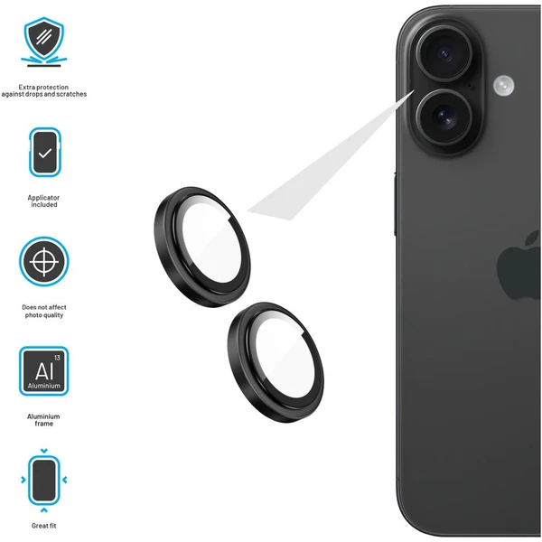FIXED Camera Glass ochranná skla Apple iPhone 17 černá - Ochranné folie a skla - Obrázek 95ec2eb3dafa4a5c91836e04f8dcad53