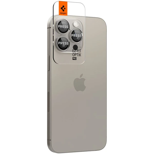 Spigen Glass tR EZ Fit Optik Pro skla iPhone 17-14 Pro/17-14 Pro Max nature titanium (2 ks) - Ochranné folie a skla - Obrázek 96042b515a954d62a288c71626dae3eb