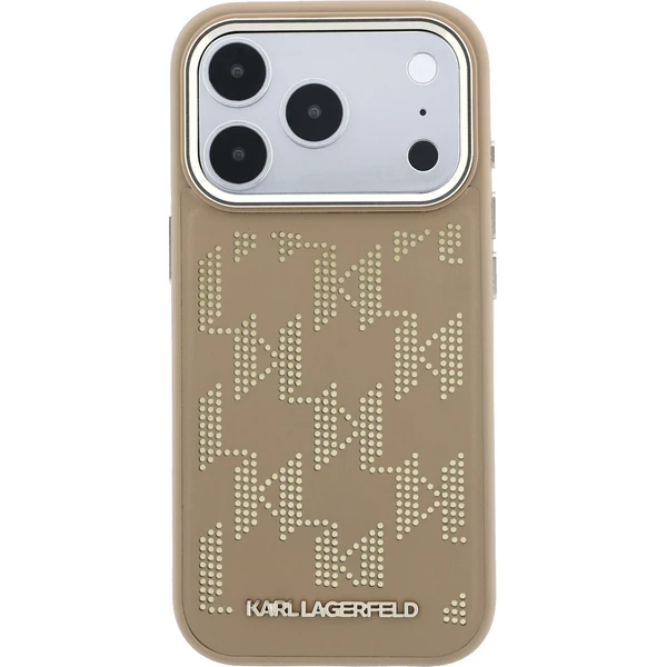 Karl Lagerfeld PU Perforated Monogram MagSafe kryt iPhone 17 Pro béžový - Pouzdra - Obrázek 96523bde02e9463e915957de56f1fac8