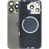 Náhradní zadní sklo pro iPhone 15 Pro Max přírodní titan - Náhradní zadní skla