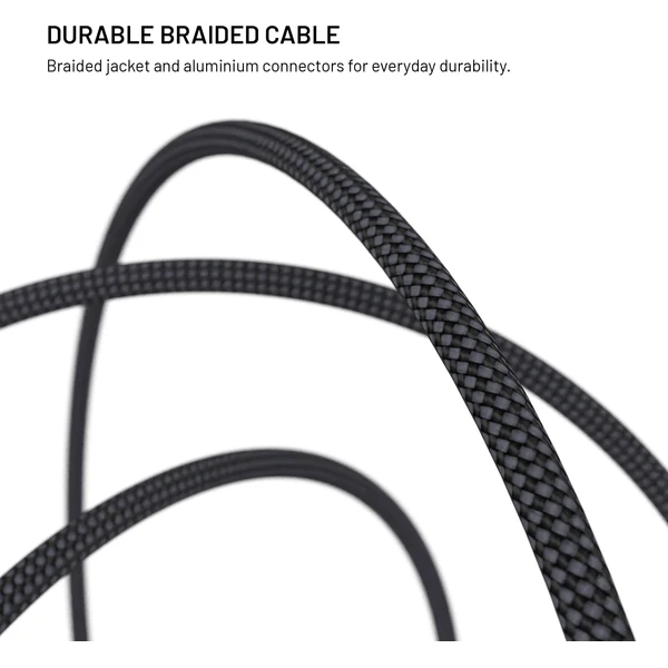 FIXED Media Cable opletený kabel USB-C/USB-C, PD 3.1, USB4 Gen3 40Gbps, 8K(60Hz), 240W, 2m, černý - Kabely a redukce - Obrázek 966097aea61f46858c5dc2798bbd5277