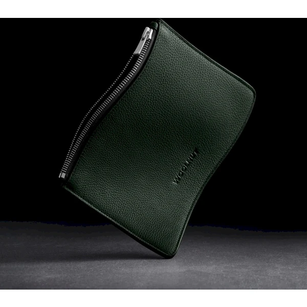Woolnut Leather Pouch (Flat) kožené pouzdro tmavě zelené - Organizéry - Obrázek 9668000701