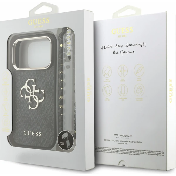Guess PU 4G Metal Logo Strap kryt iPhone 18 Pro černý - Pouzdra - Obrázek 9689569d91c3477d9885849eb2805666