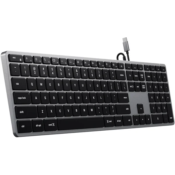Satechi Slim W3 USB-C Backlit Wired Keyboard US vesmírně šedá - Klávesnice - Obrázek 96AT000501
