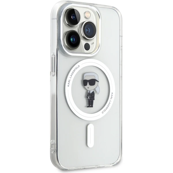 Karl Lagerfeld IML Ikonik MagSafe Kryt iPhone 15 Pro čirý - Pouzdra - Obrázek 96X4000701