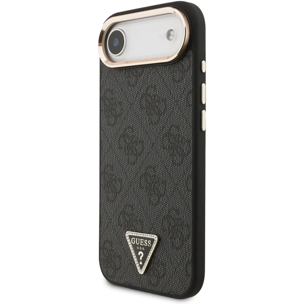 Guess PU Leather 4G Triangle Logo Gold Frame MagSafe kryt iPhone Air černý - Pouzdra - Obrázek 96a84cc4d6fe4a01af0f0cff011e1693