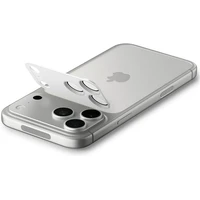 Spigen Glass tR EZ Fit Optik Pro XL sklo na fotoaparát iPhone 17 Pro stříbrné - Ochranné folie a skla