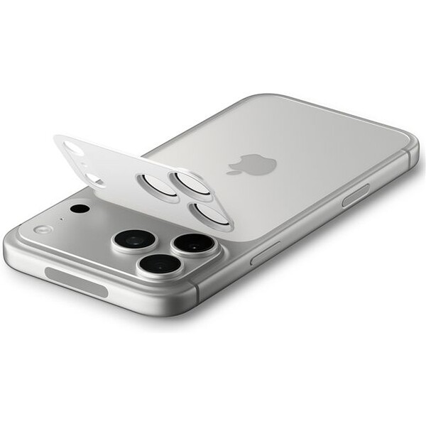 Spigen Glass tR EZ Fit Optik Pro XL sklo na fotoaparát iPhone 17 Pro stříbrné