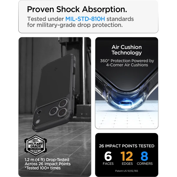 Spigen Ultra Hybrid T MagSafe kryt iPhone 18 Pro/17 Pro matte black - Pouzdra - Obrázek 96e68e6f9f67459e959ece24fad487db