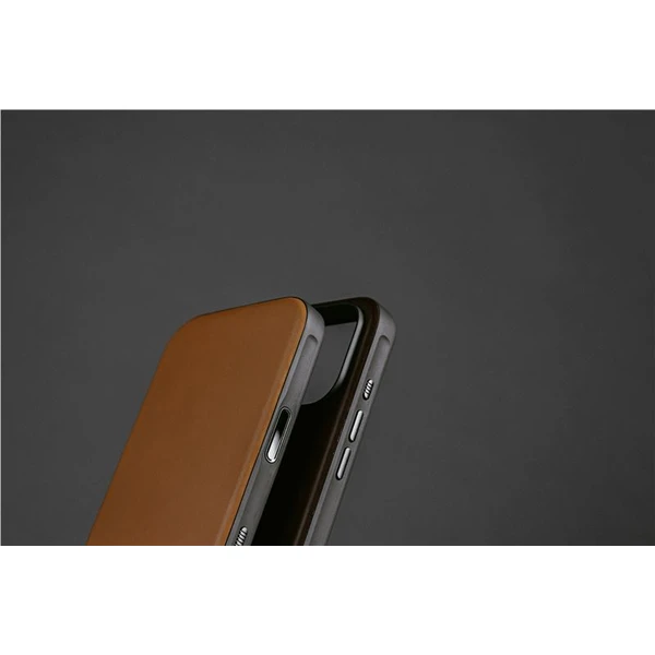 Nomad Modern Leather Case MagSafe kožený kryt iPhone 17 Pro English Tan - Pouzdra - Obrázek 96ef1e22eb2d47598db843896f247630