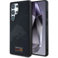 Oracle Red Bull Racing Leather Meshed Debossed Logo MagSafe kryt Samsung Galaxy S25 Ultra modrý - Pouzdra