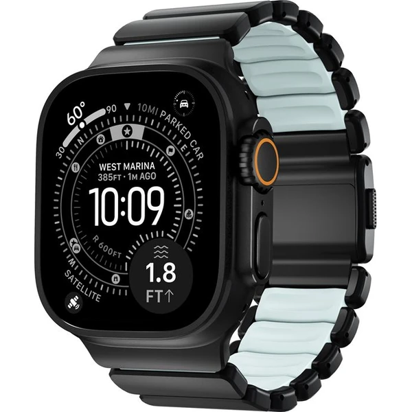 Nomad Stratos Band FKM řemínek Apple Watch 45/46/49mm Black Titanium/Icy Blue - Řemínky - Obrázek 9718bed0034a41eb90b4bd73d0c0bd44