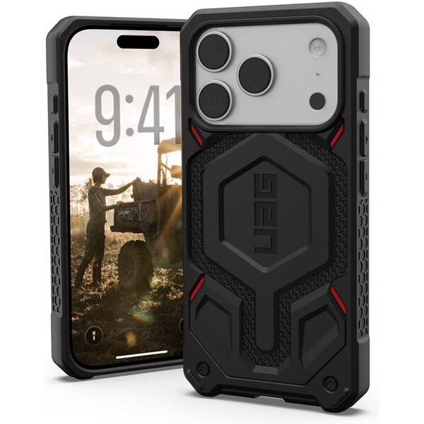 Kryt pro iPhone 17 Pro UAG Monarch Pro - Kevlar černý
