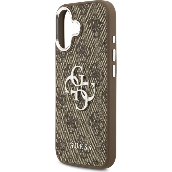 Guess PU 4G Metal Logo kryt iPhone 17 stříbrný/hnědý - Pouzdra - Obrázek 9732cef05c7040bdb48752ddc70aced8