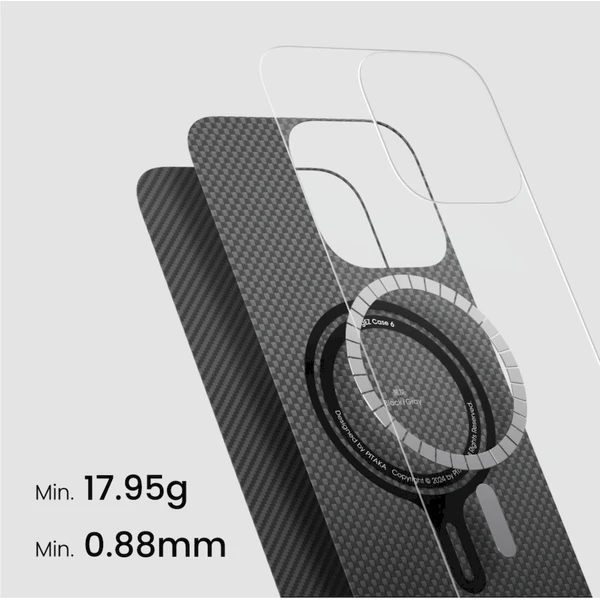 Pitaka MagEZ Case 5 MagSafe kryt iPhone 16 Black/Grey Twill - Pouzdra - Obrázek 9788000O01