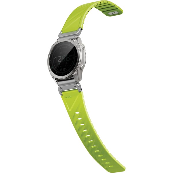 UNIQ Fluo Magnetický řemínek pro Garmin (Quick Release/QuickFit 22 mm) Dark Lime