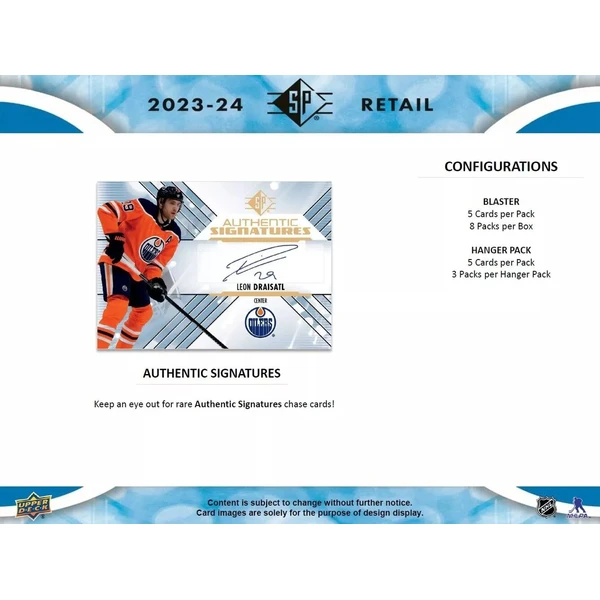 Hokejové karty 2023-24 Upper Deck SP Hockey Blaster Box - Hokejové karty - Obrázek 97IB000N01