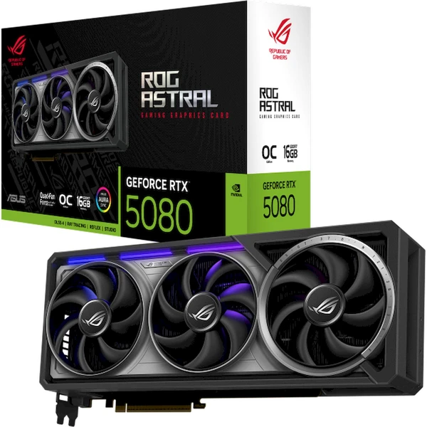 ASUS ROG Astral NVIDIA GeForce RTX 5080 16GB GDDR7 OC - Grafické karty - Obrázek 97JB000O01