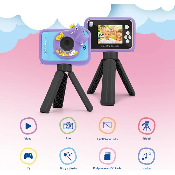 LAMAX PixelKid1 dětský fotoaparát růžový - Fotoaparáty - Obrázek 97a0a7c192454bc1ae8751aabde9279e
