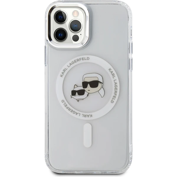 Karl Lagerfeld IML K&CH Heads Metal Frame MagSafe zadní kryt pro iPhone 12/12 Pro čirý - Pouzdra - Obrázek 97a86c3ee7b649d49cbe4a451605cd04