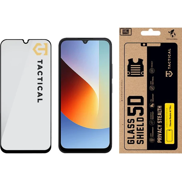 Tactical Glass Shield Privacy Stealth 5D sklo pro Xiaomi Redmi A7 Pro černé - Ochranné folie a skla - Obrázek 97ae5ddfa2b94655b8560b10fefe7b3d