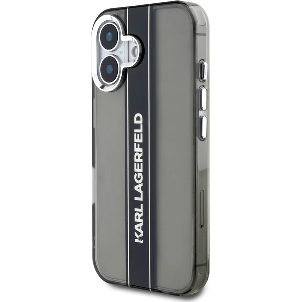 Karl Lagerfeld IML Stripe Logo kryt iPhone 16 černý - Pouzdra - Obrázek 97f9f020cbd643efbc627c824e229471