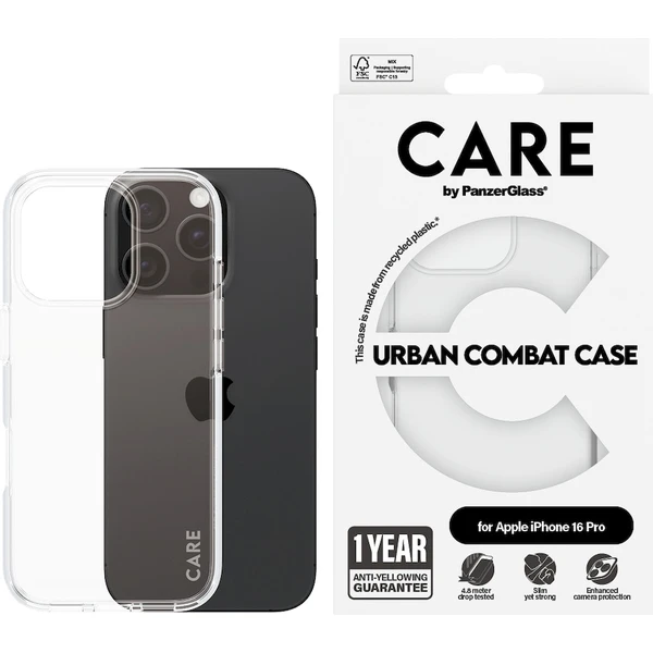 PanzerGlass® CARE kryt Apple iPhone 16 Pro Urban Combat čirý - Pouzdra - Obrázek 9808000P01