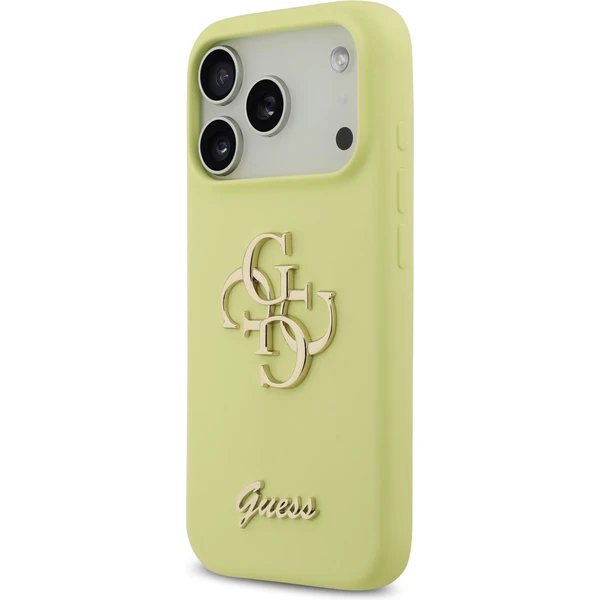 Guess Liquid Silicone 4G Metal Logo kryt iPhone 17 Pro žlutý - Pouzdra - Obrázek 980e086d9c4542c3918968de758f7dd0