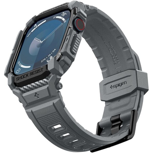 Spigen Rugged Armor Pro řemínek s pouzdrem Apple Watch 10 (46mm) šedý
