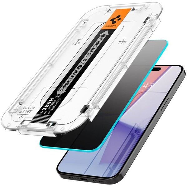 Spigen Glass tR EZ Fit HD Privacy sklo iPhone 15 Pro