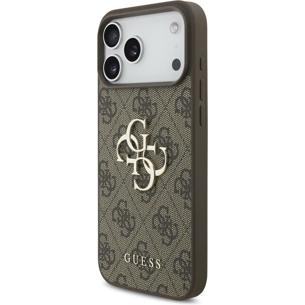 Guess PU 4G Metal Logo Strap kryt iPhone 17 Pro Max hnědý - Pouzdra - Obrázek 981916bf793f4268b7a7e2154351d3e0