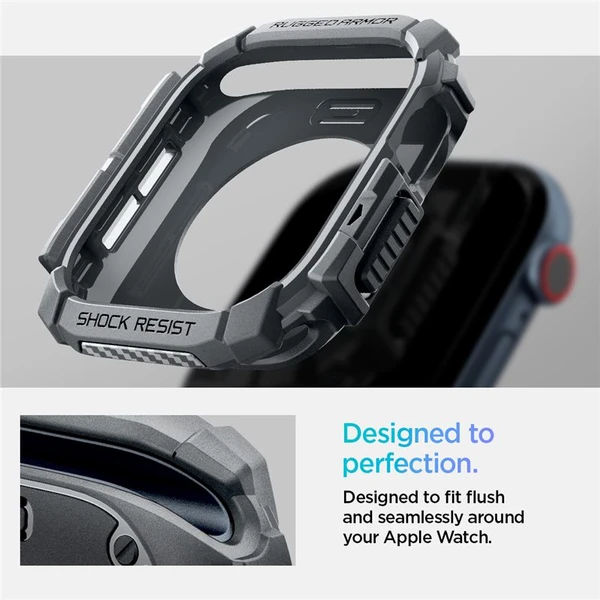 Spigen Rugged Armor kryt pro Apple Watch 10/11 (46mm) tmavě šedý - Pouzdra - Obrázek 9820c0ca33fc471d83fe65db48301d62