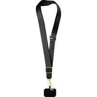 Guess Crossbody popruh Nylon 4G Charm černý - Popruhy