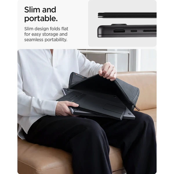 Spigen Slim Fold Laptop Stand & Standing Desk stojánek černý - Stojánky - Obrázek 984f6eb852e84023bf1c00a8d036bf6a