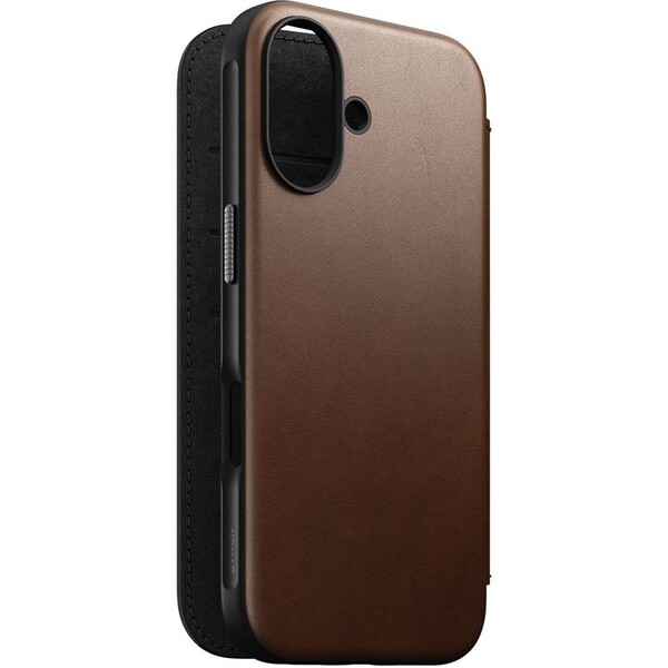 Nomad Modern Leather Folio MagSafe pouzdro iPhone 16 hnědé