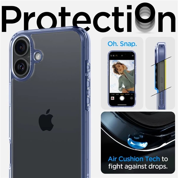 Spigen Ultra Hybrid kryt iPhone 16 sky crystal - Pouzdra - Obrázek 988d001f0a73436b8491a98d6cb0a68e