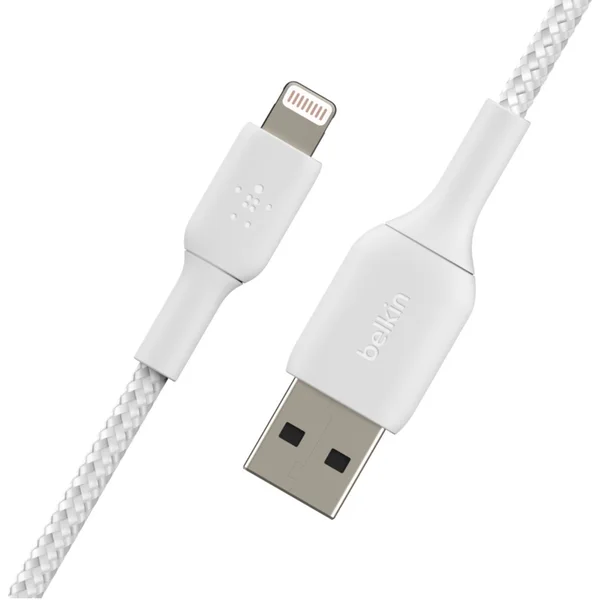 Belkin BOOST Charge Braided Lightning/USB-A napájecí kabel 2m bílý - Kabely a redukce - Obrázek 9899400301