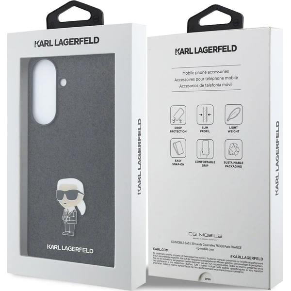 Karl Lagerfeld Fixed Glitter Metal Ikonik kryt Samsung Galaxy A57 černý - Pouzdra - Obrázek 98e42bb8579b4165b807117197306548