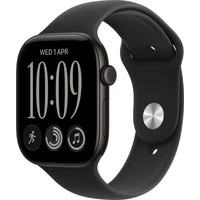 Apple Watch Series 12 Cellular (46mm) Černý hliník s černým sportovním řemínkem M/L - Chytré hodinky