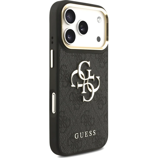 Guess PU Leather 4G Metal Logo Gold Frame kryt iPhone 18 Pro černý - Pouzdra - Obrázek 997865d5d5b84f02a33c2974239c68fc