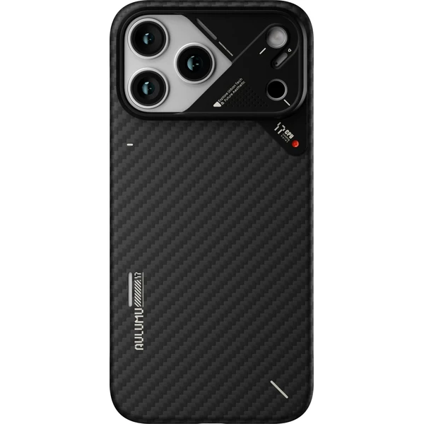 Aulumu A17 Aramid Fiber MagSafe kryt iPhone 17 Pro Max Black - Pouzdra - Obrázek 997a58f9dddf4214bfdf7ea66b856fec