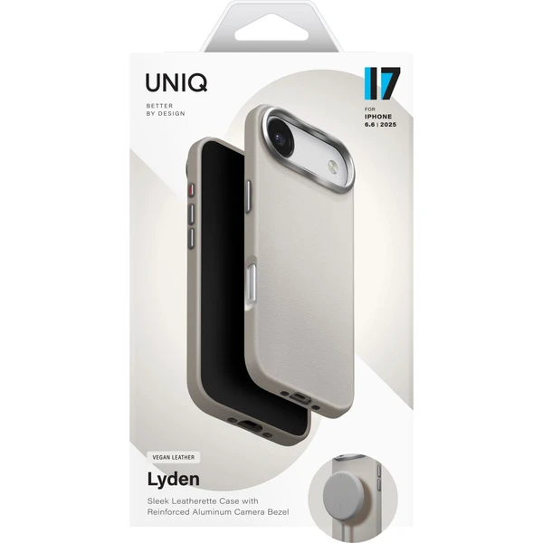 UNIQ Lyden Premium Leatherette MagClick MagSafe kryt iPhone Air Clay - Pouzdra - Obrázek 997cb9039ae6422892ceafd246823e03