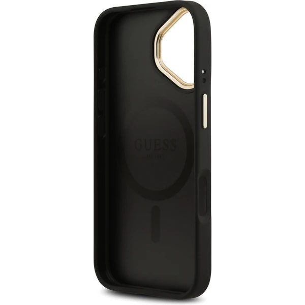 Guess PU Leather 4G Gold Frame MagSafe kryt iPhone 17 černý - Pouzdra - Obrázek 999037c8b69549d888f7fd2fc408c3b8