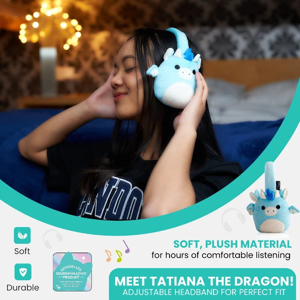 Lazerbuilt bezdrátová sluchátka Squishmallows - Tatiana (plyšová) - Sluchátka - Obrázek 99BG000K01