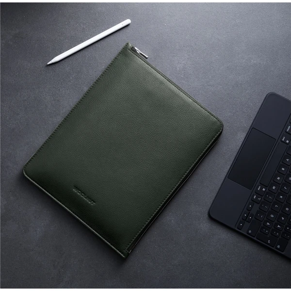 Woolnut Leather Folio kožené pouzdro iPad Pro 11"/iPad Air 11" tmavě zelené - Pouzdra - Obrázek 99LR100501