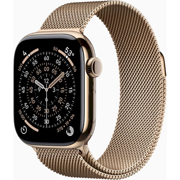 Apple Watch Series 11 Cellular (42mm) Zlatý titan se zlatým milánským tahem