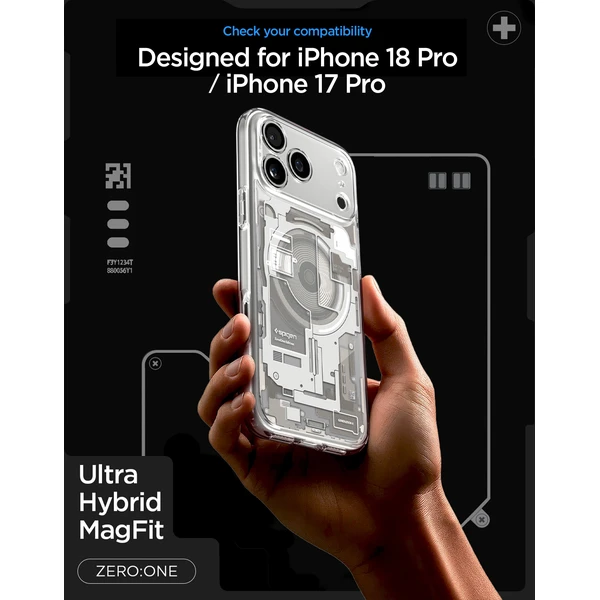 Spigen Ultra Hybrid MagSafe kryt iPhone 18 Pro/17 Pro zero one natural titanium - Pouzdra - Obrázek 99a229c882a84c9d9470a62122d93fa6